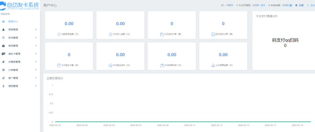 【企业级发卡系统】Thinkphp5集成后台管理系统支持多用户多支付通道对接功能全响应式界面系统源码插图(1)